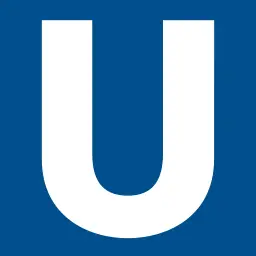 logo du metro de berlin U sur fond bleu