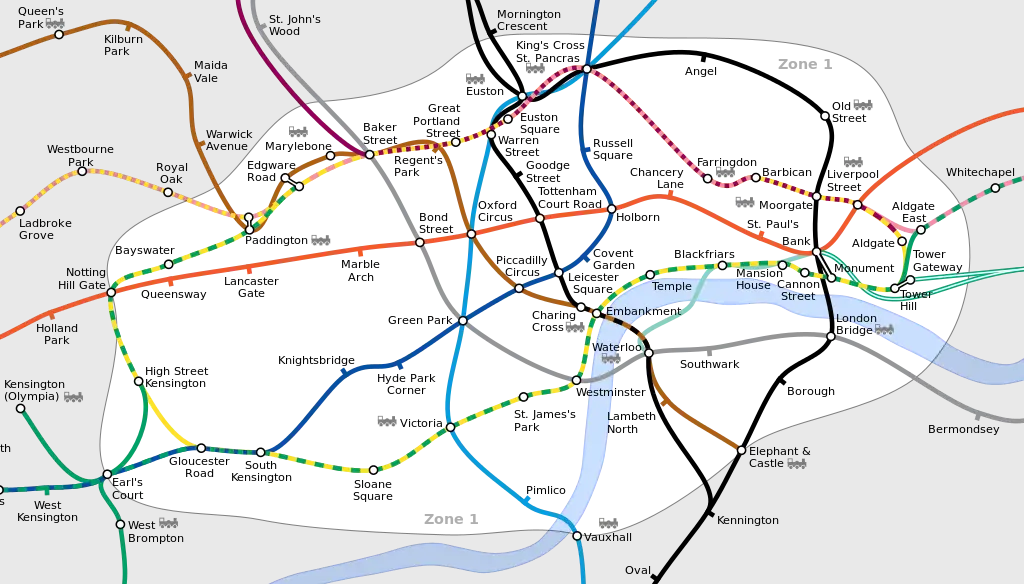 Plan du metro de Londres