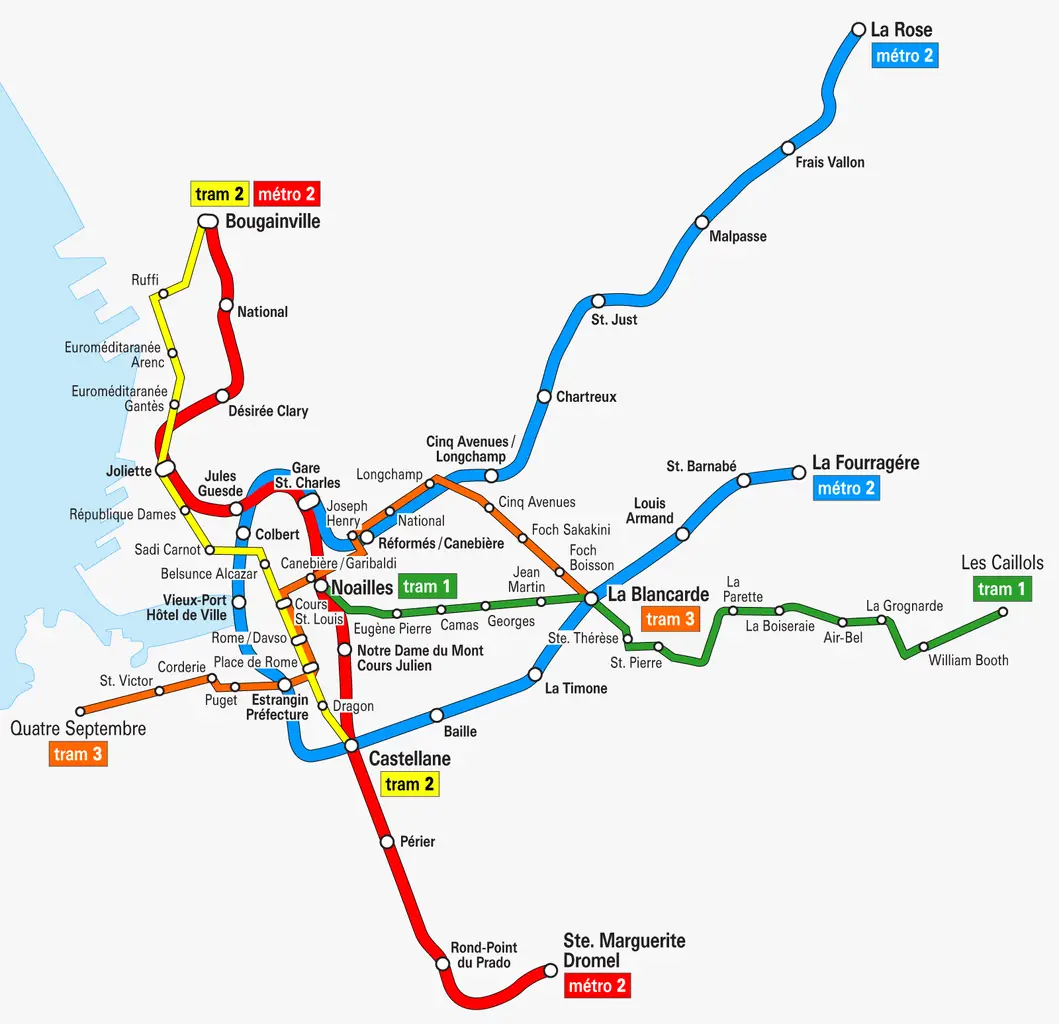 Plan Metro Marseille 