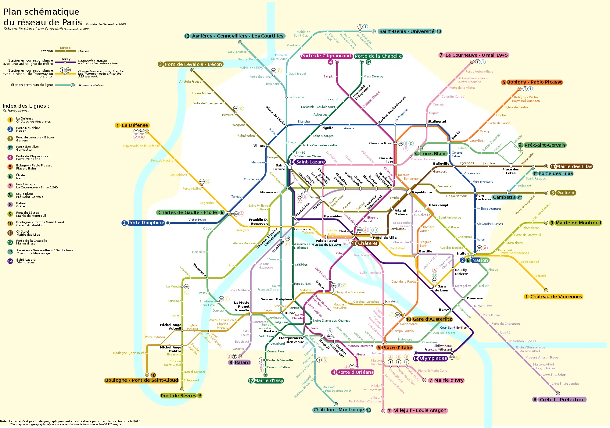 Plan du metro de 